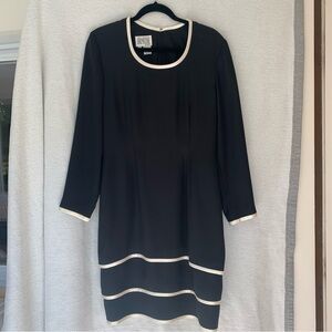 Vintage Depeche Mode black crepe dress, size 8